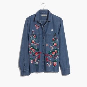 Embroidered Denim Shirt From Madewell